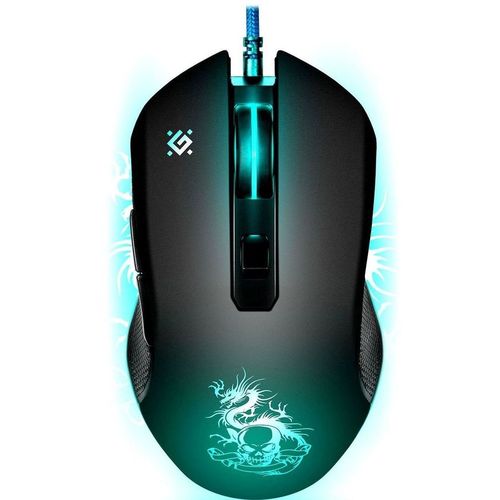 Мышь проводная Defender Sky Dragon GM-090L, игровая, оптическая, USB, 3200dpi, черный [52090]