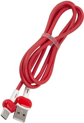 Кабель Redline Candy,  USB Type-C (m) -  USB (m),  1м,  в оплетке,  2A,  красный [ут000021994]