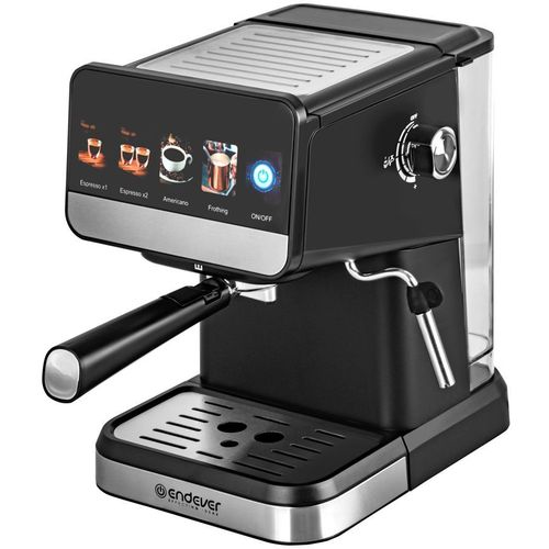 Кофеварка Endever Costa-1092, рожковая, черный /стальной