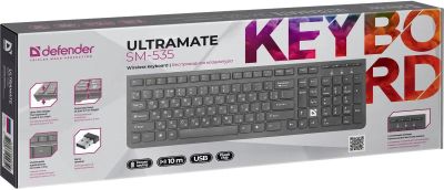 Клавиатура Defender UltraMate SM-535, USB, Радиоканал, черный – купить ...