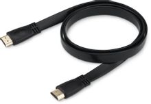 Изображение товара Кабель HDMI 1.4 Flat 1м черный BURO для аудио-видео устройств