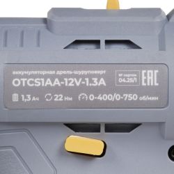 Дрель-шуруповерт OVK TOOLS OTCS1AA-12V-1.3A, 1.3Ач