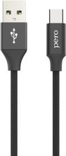 Изображение товара Кабель PERO DC-02,  USB Type-C (m) -  USB (m),  в оплетке,  черный [prdc-02tc1mb]
