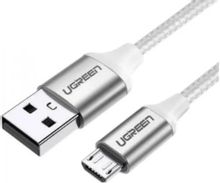 Изображение товара Кабель UGREEN US290 micro USB - USB 2м в оплетке белый