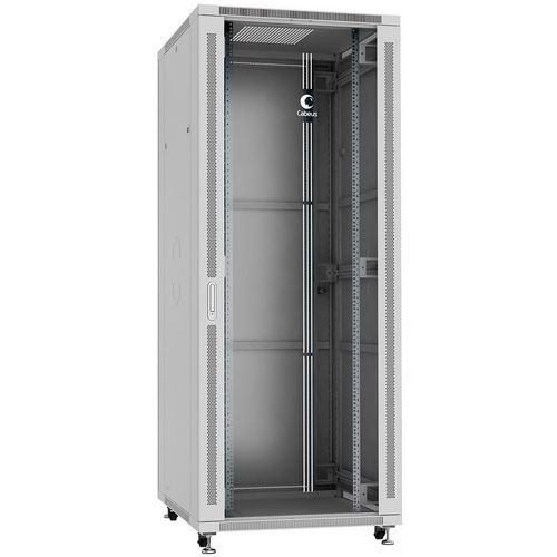 Шкаф коммутационный CABEUS SH-05C-42U80/80 напольный, стеклянная передняя дверь, 42U, 800x2055x800 мм