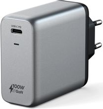 Изображение товара Сетевое зарядное устройство SATECHI Compact Charger,  USB-C, 100Вт, 5A, серый [st-uc100wsm-eu]