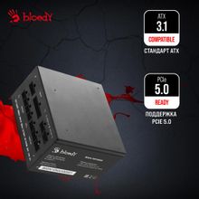 Блок питания BLOODY BD-PS750G,  750Вт,  черный