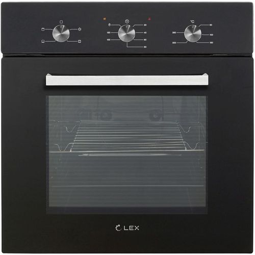 Духовой шкаф электрический LEX EDM 042 BL, 62л, дверца с 2 стеклами, черный