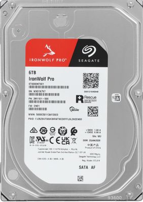 Жесткий диск Seagate Ironwolf Pro ST6000NT001, 6ТБ, HDD, SATA III