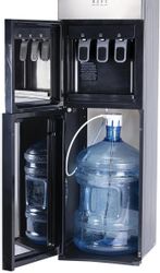 Кулер SONNEN FSE-03G, напольный, электронный, push - кран, серебристый