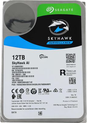 Характеристики Жесткий диск Seagate SkyHawkAI ST12000VE001, 12ТБ, HDD ...