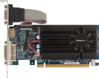 Gigabyte NVIDIA GeForce GT 610 GV N610D3 2GI 2 DDR3 Low Profile Ret 720872