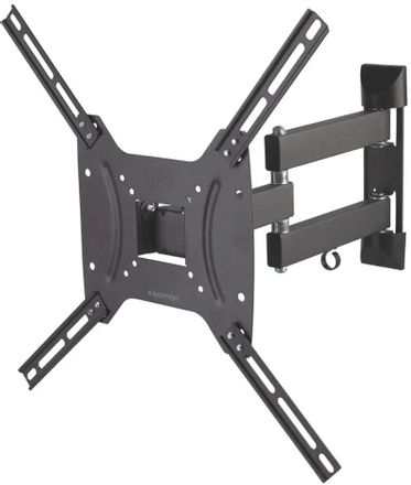 Кронштейн для телевизора Kromax OPTIMA-404, 15-55", настенный, поворотно-выдвижной и наклонный,  черный [28011]