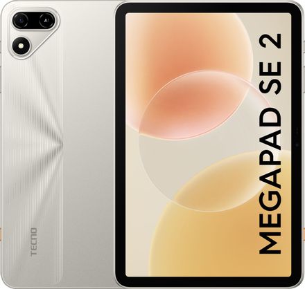 9.65" Планшет TECNO MegaPad SE 2 T1002 4/256 GB MT8786 4G, 2048 x 1280, 90Гц, Android 16, золотистый [t1002 256+4 sandy titanium]