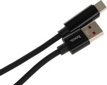 Изображение товара Кабель Hoco U125,  USB Type-C (m) -  USB (m),  1.2м,  в оплетке,  3A,  черный [type-c 5a(11916)]