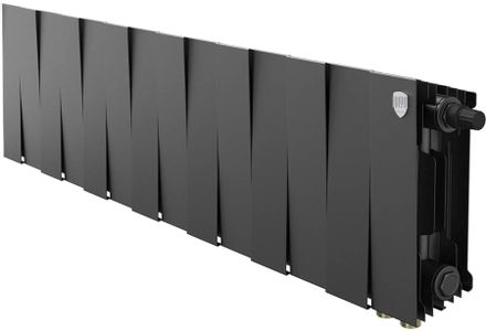 Радиатор биметаллический ROYAL THERMO Pianoforte 200 VR80, 14 секций, нижнее правое подключение, черный