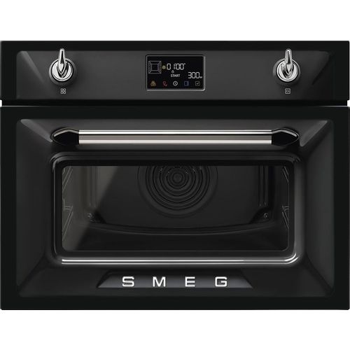 Духовой шкаф электрический SMEG Victoria SO4902M1N, 40л, дверца с 3 стеклами, черный/нержавеющая сталь