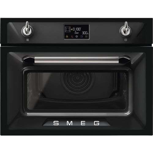 Духовой шкаф электрический SMEG Victoria SO4902M1N, 40л, дверца с 3 стеклами, черный/нержавеющая сталь