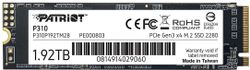 Изображение товара 1.92ТБ SSD накопитель Patriot P310 P310P192TM28 M.2 2280, PCIe 3.0 x4, NVMe,  M.2