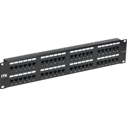 Патч-панель ITK (PP48-2UC5EU-D05) 19" 2U 48xRJ45 кат.5e UTP