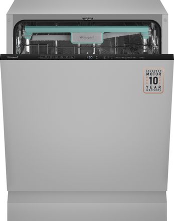 Встраиваемая посудомоечная машина WEISSGAUFF BDW 6135 D Inverter AutoOpen Timer Floor, полноразмерная, ширина 59.8см, полновстраиваемая, загрузка 14 комплектов, нержавеющая сталь
