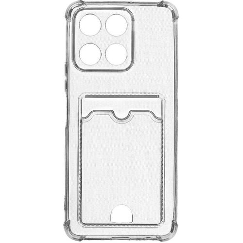 Чехол (клип-кейс) ZIBELINO Silicone Card Holder, для Honor X5b, прозрачный [zsch-hon-x6a-cam-trn]