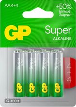 Изображение товара AA Батарейка GP Super Alkaline G-Tech 15А,  8 шт. 1000мAч