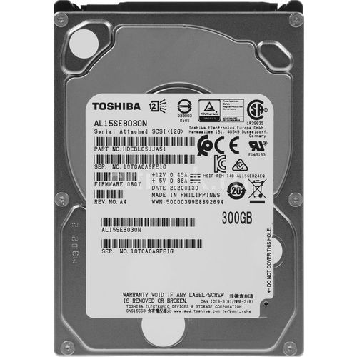 Жесткий диск Toshiba AL15SEB030N, 300ГБ, HDD, SAS 3.0, 2.5″, 10500об/мин