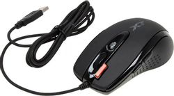 Мышь проводная A4TECH X-718BK, USB, черный