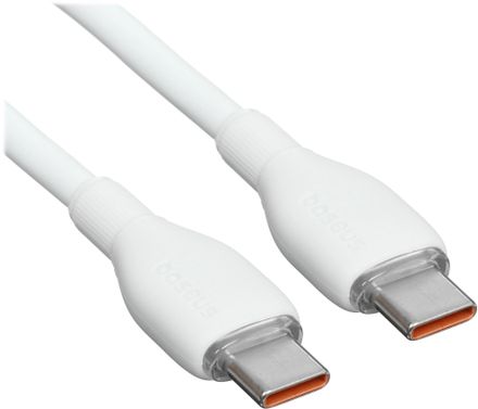 Кабель BASEUS P10355702221-B2, USB Type-C (m) - USB Type-C (m), 2м, 5A, белый