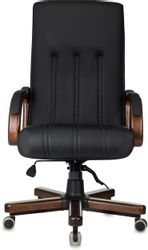 Кресло руководителя Бюрократ T-9932Walnut, кожа, до 150кг, черный