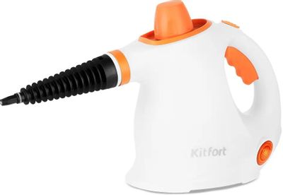 Пароочиститель ручной KitFort КТ-9194-2,  оранжевый/белый