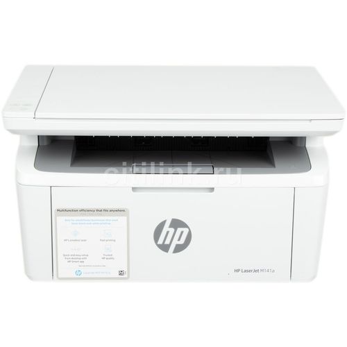 МФУ лазерное HP LaserJet M141a черно-белая печать, A4, белый [7md73a]