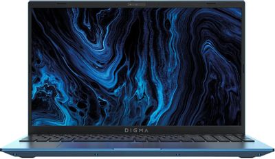 Ноутбук Digma Pro Sprint M DN15P7-ADXW03, 15.6", 2023, IPS, Intel Core i7 1165G7 2.8ГГц, 4-ядерный, 16ГБ DDR4, 512ГБ SSD,  Intel Iris Xe graphics, Windows 11 Professional, синий