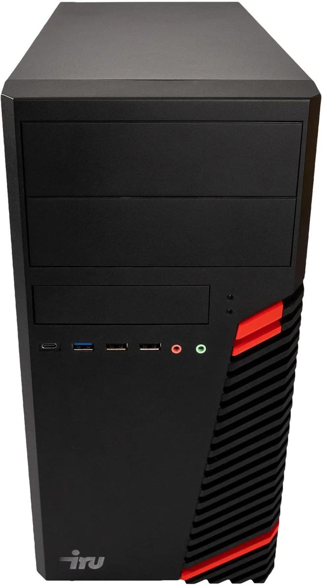 Компьютер  iRU Home 310H6SM,  Intel  Core i3  12100,  DDR4 16ГБ, 256ГБ(SSD),  Intel UHD Graphics 730,  Free DOS,  черный