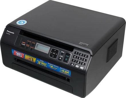 МФУ лазерный Panasonic KX-MB1500RUB черно-белая печать, A4, цвет черный