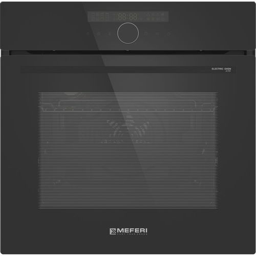Духовой шкаф электрический MEFERI Ultra MEO6017BK, 80л, дверца с 3 стеклами, черный/нержавеющая сталь