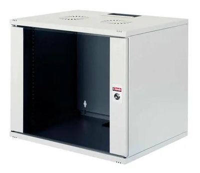 Шкаф коммутационный LANDE LN-SH12U5460-LG-F0-1 настенный,  стеклянная передняя дверь,  12U,  540x595x600 мм