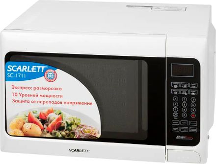 Микроволновая печь Scarlett SC-1711, 700Вт, 17л, белый