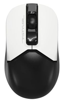 Мышь A4TECH Fstyler FG12 Panda, оптическая, беспроводная, USB, белый и черный