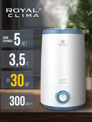 Увлажнитель воздуха ультразвуковой Royal Clima RUH-LT300/3.5M-BU, 3.5л, белый/голубой