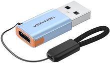 Изображение товара Переходник VENTION CUAH0 USB 3.0 A(m) на USB Type-C(f) голубой