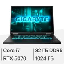 Изображение товара Игровой ноутбук Gigabyte GAMING A16 16 IPS Intel i7 RTX 5070 32ГБ SSD