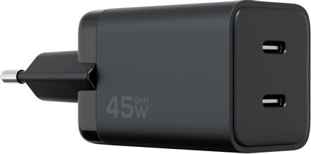 Сетевое зарядное устройство MAGSSORY ACH010b,  2xUSB-C, 45Вт, 3A, черный
