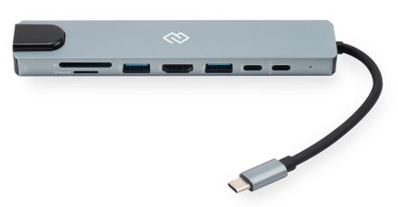 Стыковочная станция Digma DS-951,  USB Type-C,  1хHDMI,  1хRJ-45,  2хUSB Type-C,  1хUSB 3.0,  2хUSB,  серый