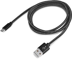Изображение товара Кабель Buro Braided,  micro USB (m) -  USB (m),  1м,  2.4A,  черный [bhp ret micusb-br]