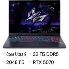 Изображение товара Игровой ноутбук Acer Predator Helios Neo 16S OLED 24 ядер Intel RTX 5070 32ГБ SSD