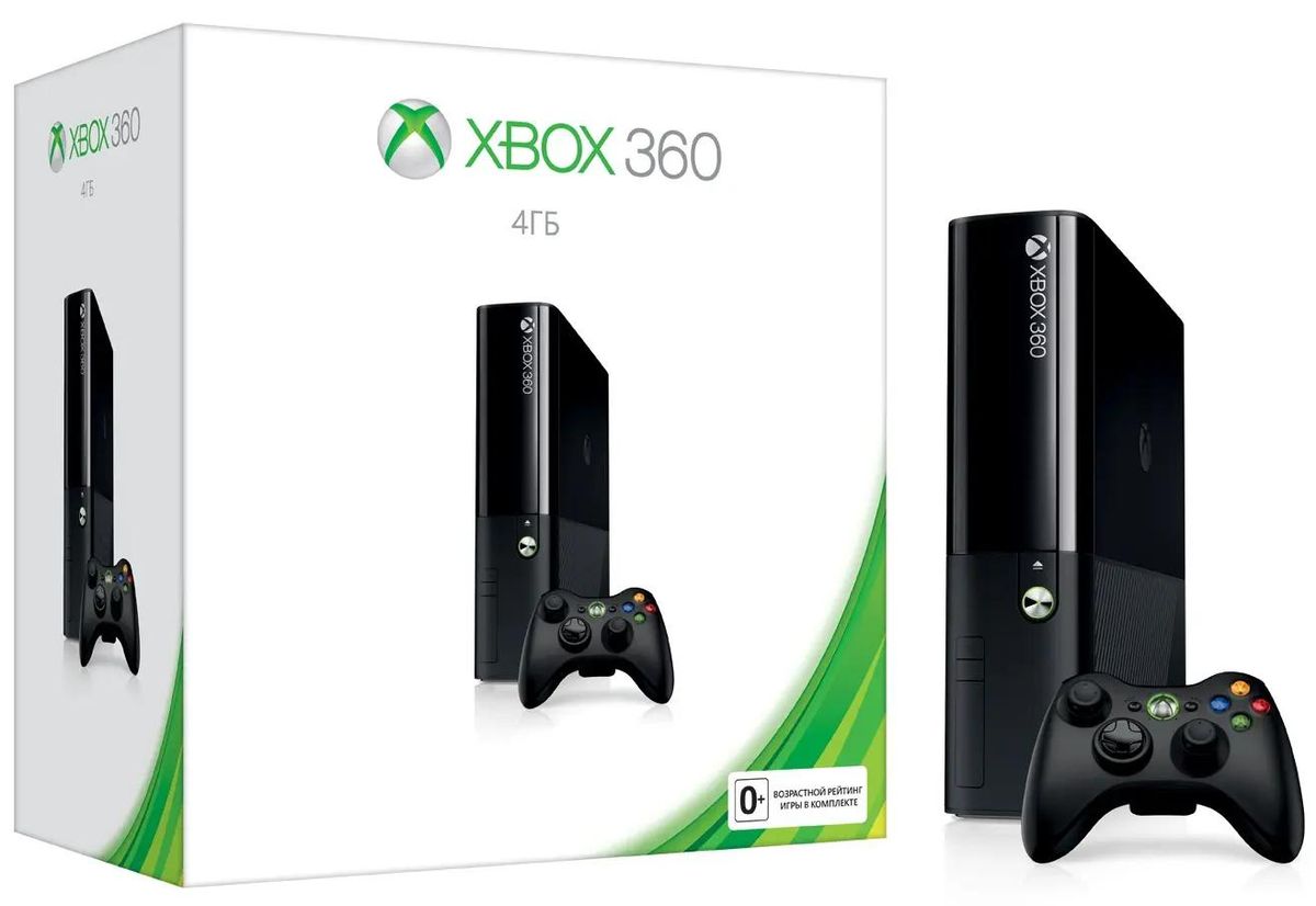 Игровая консоль Microsoft Xbox 360 E +память 4Gb, L9V-00012, 4ГБ – купить в  Ситилинк | 845266