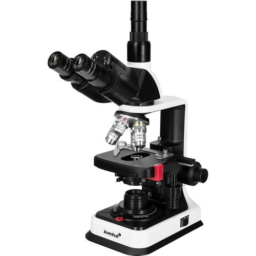 Микроскоп LEVENHUK 450T, световой/оптический/биологический, 40-1000x, на 4 объектива, белый/черный [84463]