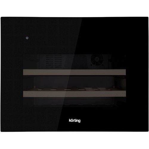 Винный шкаф Korting KFW 501 SL GN, вместимость: 28 бутылок, 45.5см, черный